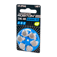 Батарейка Robiton HEARING AID ZA675 BL6 Zinc Air 1.45V