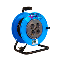 Удлинитель Космос 4р.С/З 16A 30.0м ПВС 3x1.5мм² IP20 черный (1)