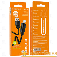 Кабель Borofone BX55 USB (m)-Lightning (m) 1м 2.4A силикон черный (1/360)