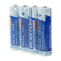 Батарейка Robiton Plus R6 AA Shrink 4 Zinc Carbon 1.5V (4/60/1200)