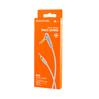 Кабель AUX Borofone BL4 Jack 3.5mm (m)-Jack 3.5mm (m) 1м TPE серый (1/63/252)