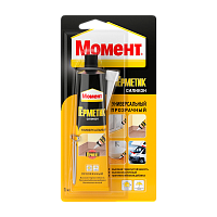 Герметик Момент ГЕРМЕНТ 70мл силиконовый универсальный прозрачный (1/24)