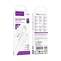 Кабель HOCO X120 Type-C (m)-Type-C (m) 1м 3.0A 60W силикон белый