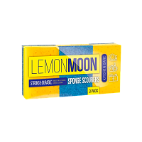 Губка для посуды Lemon Moon 96х64х35мм 3шт. (1/28)