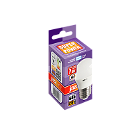 Лампа светодиодная JAZZway G45 E27 7W 4000К 230V шар матовая (1/10/100)