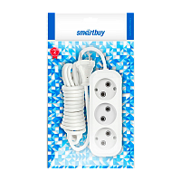 Удлинитель Smartbuy 3р.Б/З 10A 5.0м белый (1/40)
