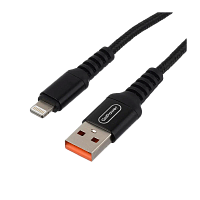 Кабель GoPower GP02L USB (m)-Lightning (m) 1.0м 2.4A нейлон черный (1/200/800)