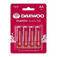 Батарейка Daewoo ENERGY LR6 AA BL4 Alkaline 1.5V (4/40/960) 