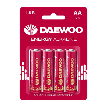Батарейка Daewoo ENERGY LR6 AA BL4 Alkaline 1.5V (4/40/960) 