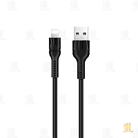 Кабель HOCO U31 USB (m)-Lightning (m) 1м нейлон черный