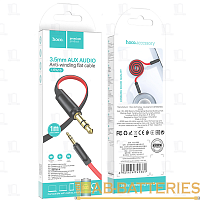 Кабель AUX HOCO UPA16 Jack 3.5mm (m)-Jack 3.5mm (m) 1м TPE красный (1/37/370) 