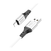 Кабель HOCO X86 USB (m)-Lightning (m) 1м 3.0A силикон белый (1/360)