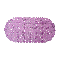 Коврик для ванной Рыжий кот Камешки 68х34см сиреневый (1/10/60)