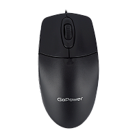 Мышь проводная GoPower GPM01 классическая USB черный (1/100)