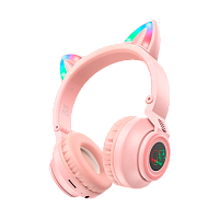 Наушники полноразмерные Borofone BO18 bluetooth 5.0 с микр. розовый (1/36) 