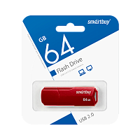 Флеш-накопитель Smartbuy Clue 64GB USB2.0 пластик бургунди 