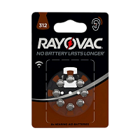 Батарейка Rayovac ACOUSTIC ZA312 BL8 Zinc Air 1.45V 0%Hg (8/80/800)