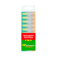 Аккумулятор бытовой GP HR6 AA BL10 NI-MH 2700mAh в пластиковой упаковке (10/200)