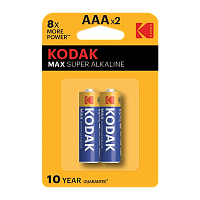 Батарейка Kodak MAX LR03 AAA BL2 Alkaline 1.5V (2/20/100/19800) 