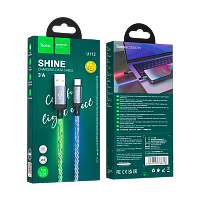 Кабель HOCO U112 USB (m)-Type-C (m) 1м 2.4A ПВХ серый (1/22/220)