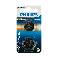 Батарейка Philips CR2032 BL2 Lithium 3V (2/40/400)