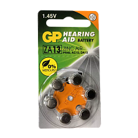 Батарейка GP ZA13 BL6 Zinc Air 1.45V (6/60/300/3000) R