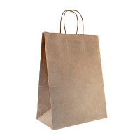 Пакет Aviora 35см x 26см бумага 70г/м2 с кручеными ручками крафт