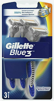 Бритва одноразовая Gillette "BLUE3" 3 лезвия 3шт. в блистере (1/6/12)