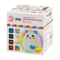 Ночник ЭРА NLED-414 2W 220V на основании рег.ярк./цвета голубой (1/24/48)