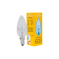 Лампа накаливания Старт E14 60W 230V свеча ДС прозрачная (1/10/50)