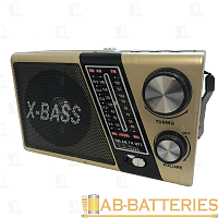 Радиоприемник Waxiba XB-752URT пластик microSD USB/Jack3.5 золотой (1/40)