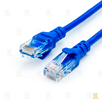 Патч-корд Atcom RJ-45 (m)-RJ-45 (m) 0.5м кат.5е 24AWG синий (1/10/300)