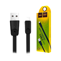 Кабель HOCO X9 USB (m)-Lightning (m) 1м 2.4A силикон черный (1/30/300)