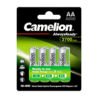 Аккумулятор предзаряженный RTU Camelion HR6 AA BL4 NI-MH Always Ready 2700mAh (4/48/384) 
