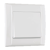 Выключатель Makel Defne 1-клав.10A пластик проходной белый 42001005 (1/12)