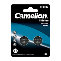 Батарейка Camelion CR2032 BL2 Lithium 3V (2/24/576) 