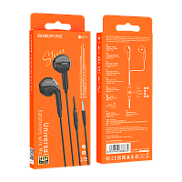 Наушники вставные Borofone BM71 с микр. черный (1/76/304)