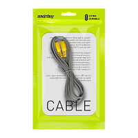 Кабель Smartbuy KA-113 1xRCA (m)-1xRCA (m) 3.0м силикон серый (1/250)