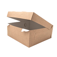 Коробка для кондитерских изделий НЕПЛАСТИК 6000 мл, картон, 255 х 255 х 105 мм