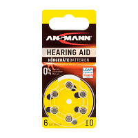 Батарейка ANSMANN Zinc-Air  10 UK BL6