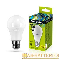 Лампа светодиодная Ergolux A60 E27 10W 3000К 180-240V груша (1/10/100)
