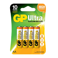 Батарейка GP Ультра/ULTRA LR6 AA BL4 Alkaline 1.5V (4/40/160) 