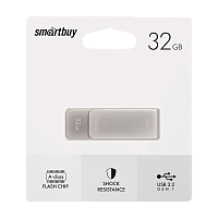 Флеш-накопитель Smartbuy M1 32GB USB3.0 металл серебряный