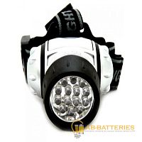 Фонарь налобный Ultraflash LED5352 1.2W 14LED от батареек 4 режима черный (1/5/100)