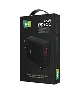 Сетевое З/У MORE CHOICE NC95 2USB+2Type-C 3.0A 65W PD3.0 черный (1/50/200) 