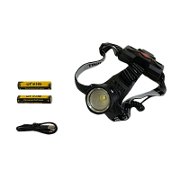 Фонарь налобный Без бренда HT-692-P70 от аккумулятора 3 режима черный