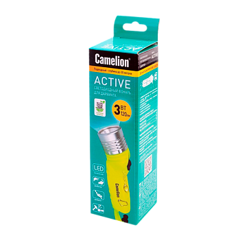 Фонарь подводный Camelion LED51534 3W от батареек 4хАА IP68 желтый (1/20/40)
