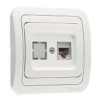 Розетка интернет Makel Mimoza 1гн. белый 12035M (1/12)