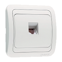 Розетка телефонная Makel Mimoza 1гн. белый 12014 (1/12)