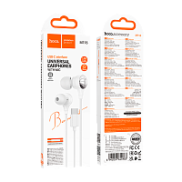 Наушники внутриканальные HOCO M116 с микр. Type-C белый (1/31/310)